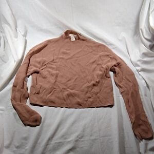 H&M Women's Ribbed Sweatshirt - Light Brown